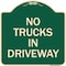 Signmission Driveway No Trucks in Driveway Heavy-Gauge Aluminum Architectural Sign, 18" x 18", G-1818-24124 A-DES-G-1818-24124 - alternate 1